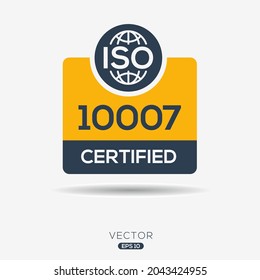 Creative (ISO 10007) Standard quality symbol, vector illustration.