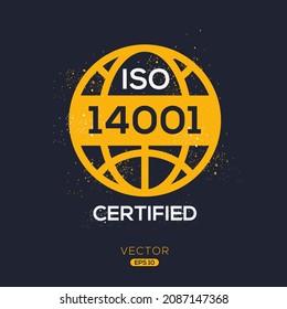 Creative (ISO 14001) Standard quality symbol, vector illustration.