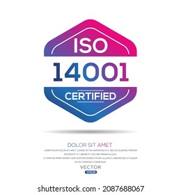 Creative (ISO 14001) Standard quality symbol, vector illustration.