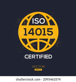 Creative (ISO 14015) Símbolo de calidad estándar, ilustración vectorial.