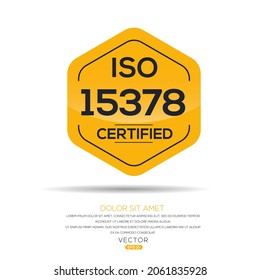 Creative (ISO 15378) Standard quality symbol, vector illustration.