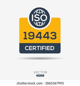 Creative (ISO 19443) Standard quality symbol, vector illustration.