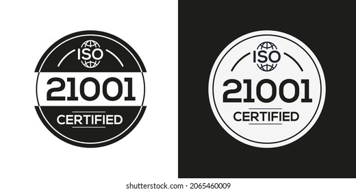 Creative (ISO 21001) Standard quality symbol, vector illustration.