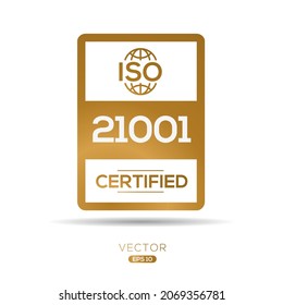 Creative (ISO 21001) Standard quality symbol, vector illustration.