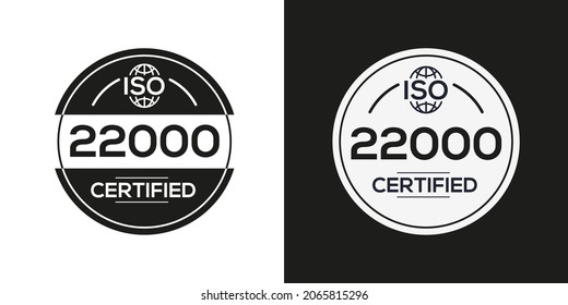 Creative (ISO 22000) Standard quality symbol, vector illustration.