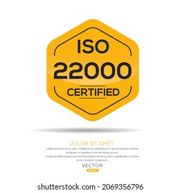 Creative (ISO 22000) Standard quality symbol, vector illustration.