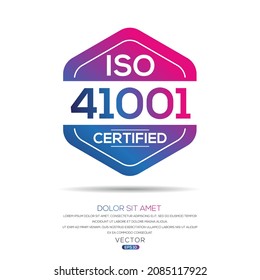 Creative (ISO 41001) Standard quality symbol, vector illustration.