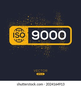 Creative (Iso 9000) Símbolo de calidad estándar, ilustración vectorial.
