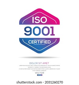 Creative (ISO 9001) Standard quality symbol, vector illustration.