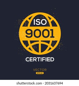 Creative (ISO 9001) Standard quality symbol, vector illustration.
