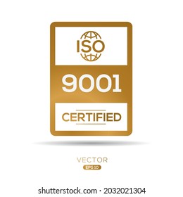 Creative (ISO 9001) Standard quality symbol, vector illustration.