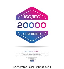 Creative (ISO_IEC 20000) Standard Quality Symbol, Vector Illustration.