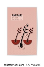 Creative isolated hair follicle icon. Vector logo hair diagnostic center. The concept of a beauty salon, clinic of help, split ends, hair loss, hair health, shampoo, hairline. Vector illustration