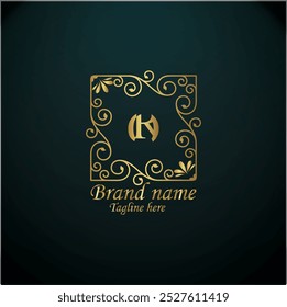 CREATIVE  ISOLEAD  MNOGRAM LATTER LOGO DESIGN WITH GOLDEMN CLOR , CREATIVE MODREN BUSSINES  VECTOR  TEMPLADE DESIGN 