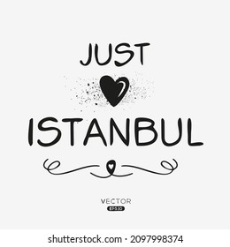 Texto creativo de Estambul, se puede usar para pegatinas y etiquetas, camisetas, invitaciones, ilustración vectorial.