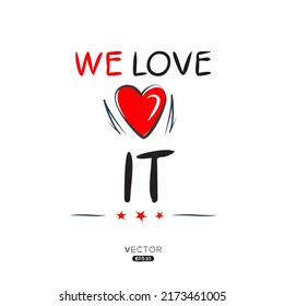 Creative (It) text, Can be used for stickers and tags, T-shirts, invitations, vector illustration.