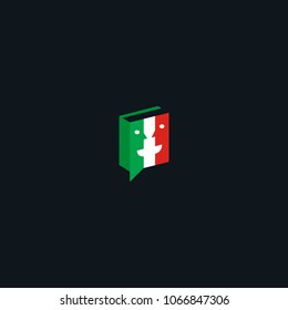 Creative italia dictionary book vector designs