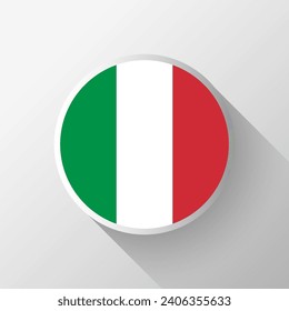Creative Italy Flag Circle Badge