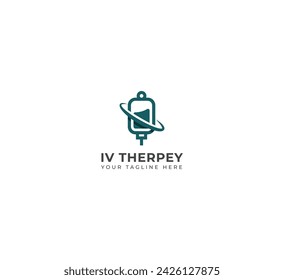 Creative iv therapy logo vector Design Template.