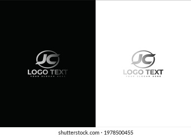Creative J C Letter Logo vector, illustration 