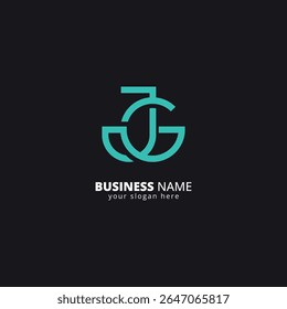 Creative J and G Letter Logo, Bold Monogram Design.