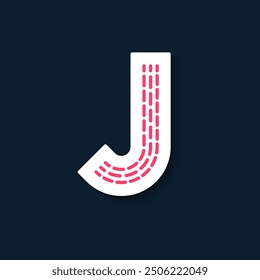 Creative J Letter Craft Typography Logo, Creative J Letter Crafting Minimal Logo Sign, J Character Logo Symbol
