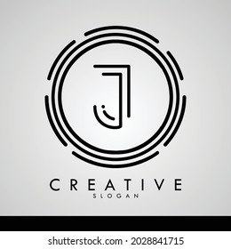 creative j letter logo design