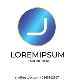 Vector de diseño de logotipo de carta Creative J