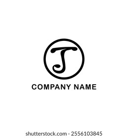 Creative J Letter Logo Design with Swoosh Icon Vector, JO, OJ, J, O, Abstract Letters Logo Monogram