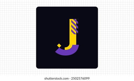 Creative J Letter Vector Colorful Logo, Stylish Cut Lines Logo Sign J Letter, J Character Logo Symbol