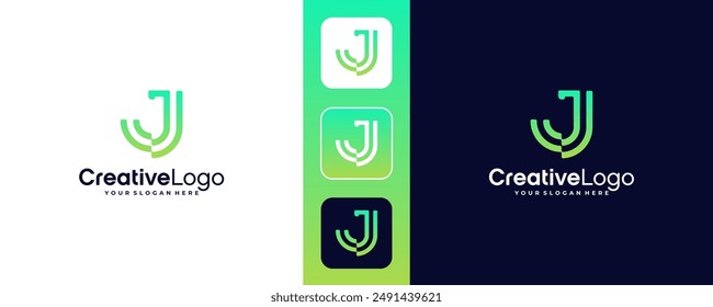 Creative J logo design, with Modern concept