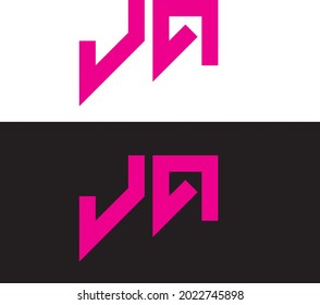 logotipo creativo de ja para su empresa