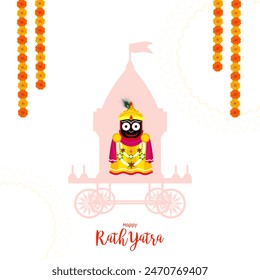 Creative jagannath rath yatra indian festival post design