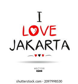 Creative Jakarta text, Can be used for stickers and tags, T-shirts, invitations, vector illustration.