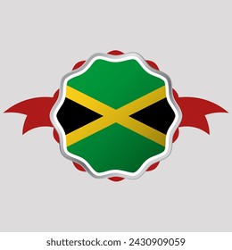 Creative Jamaica Flag Sticker Emblem