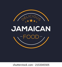 Creative (Jamaican Food) Logo, Sticker, Badge, Label, Vector Illustration.