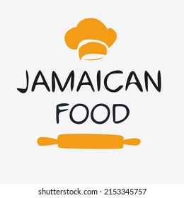 Creative (Jamaican Food) Logo, Sticker, Badge, Label, Vector Illustration.