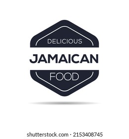 Creative (Jamaican Food) Logo, Sticker, Badge, Label, Vector Illustration.