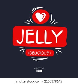Creative (Jelly) logo, Jelly sticker, vector illustration.