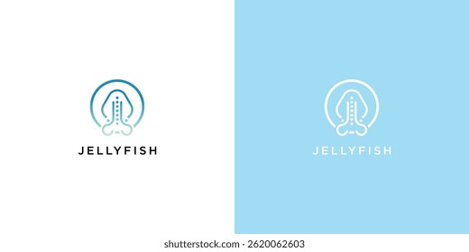 Creative jellyfish logo design with unique concept