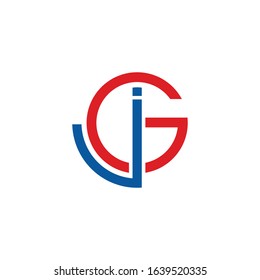 A creative JG GJ logo design template