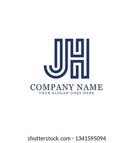 creative JH initial Letter logo, logo monogram, clean and modern design