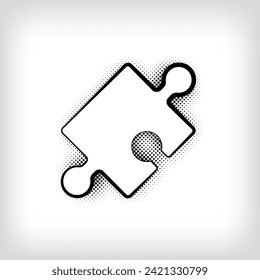 Diseño creativo de puntas de arte pop de rompecabezas. Vector. Fondo moderno para afiches, sitios web, páginas web, tarjetas de visita, postales, diseño interior.