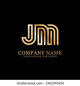 creative JM initial Letter logo, logo monogram, clean and modern design