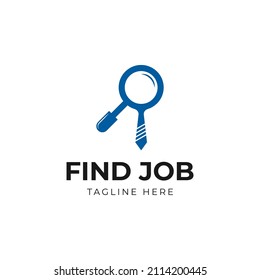 Plantilla de diseño de logotipo vectorial del buscador de trabajos creativos Ilustración vectorial de vectores