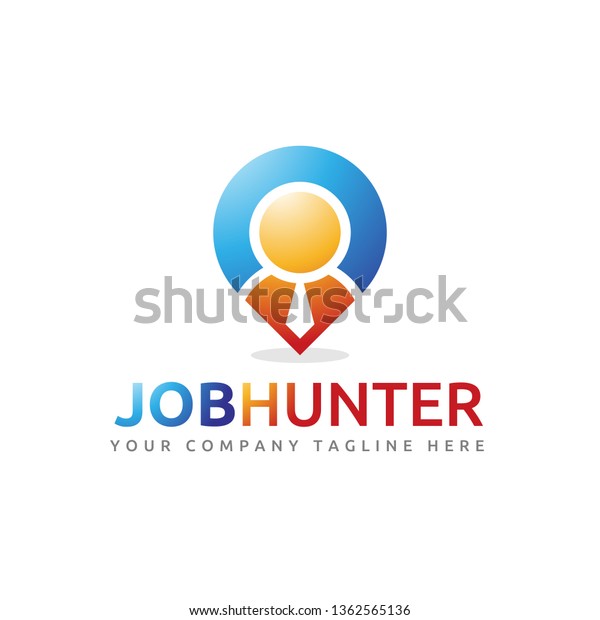 Creative Job Hunter Vector Logo Design Stock Vector Royalty Free