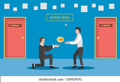 Creative job vacancy offering concept.