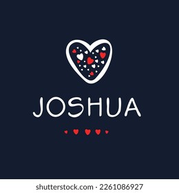 Nombre creativo (Joshua), ilustración vectorial.