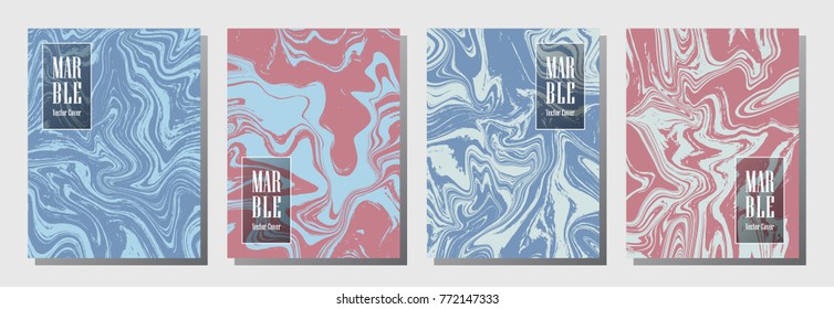 Creative journal layouts set. Background for binder template, corporate flyers. Annual report cover liquid layouts set. Flyer, brochure mockup, report, journal, binder vectors, title place.