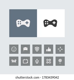 Creative Joystick Icon with Bonus Icons.